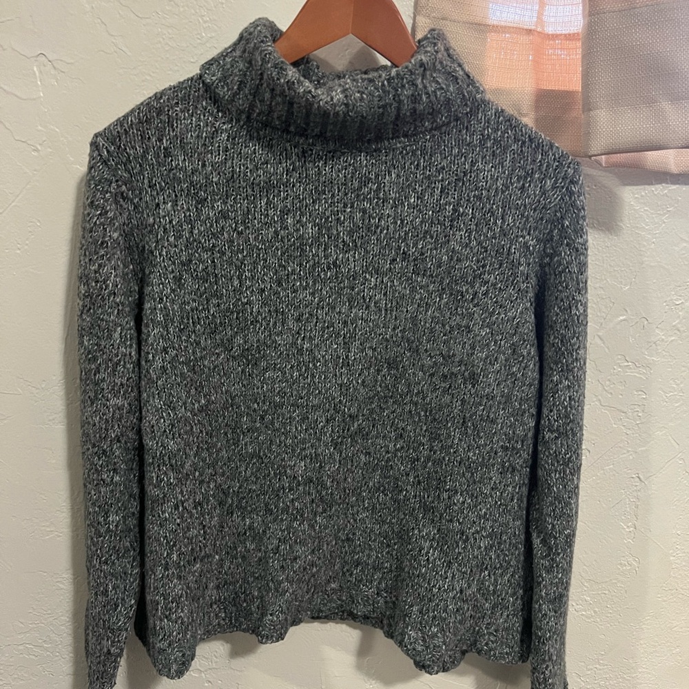Gray Turtleneck Sweater
